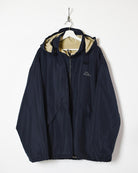 Black Kappa Reversible Fleece Lined Windbreaker Jacket - XX-Large