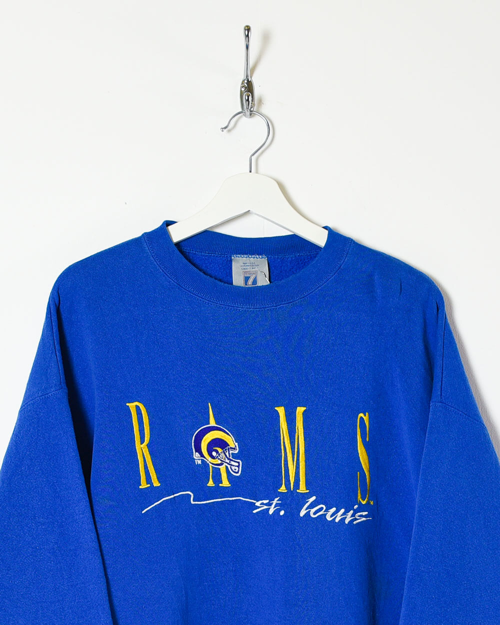 Blue Logo 7 Rams St. Louis Sweatshirt - X-Large