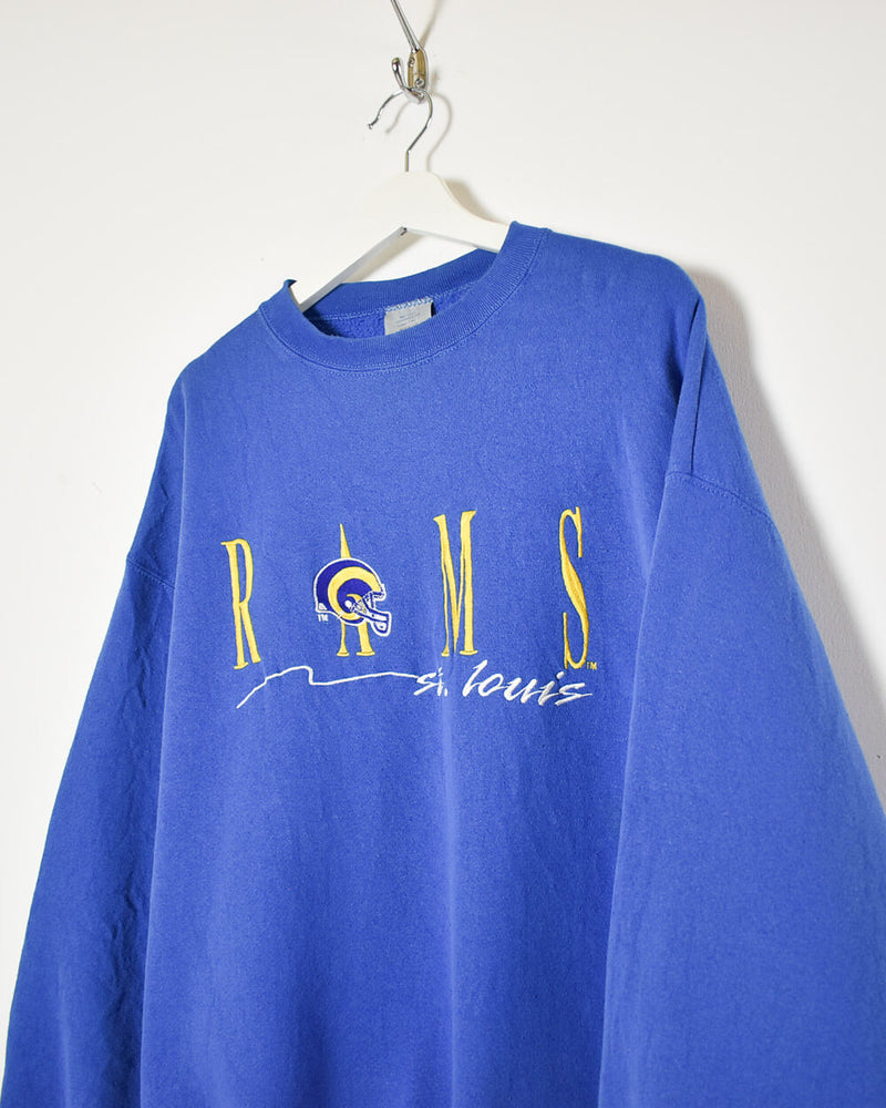 Buy Vintage 90s St Louis Rams Sweatshirt Hoodie Logo 7 Made in