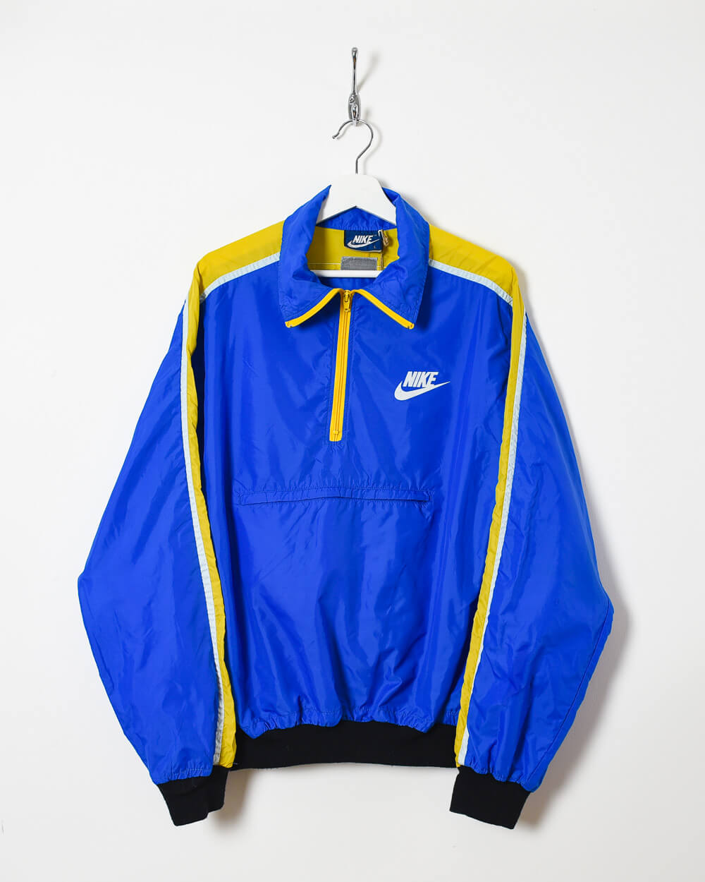 Vintage 80s Nylon Blue Nike 80s 1/4 Zip Windbreaker Jacket