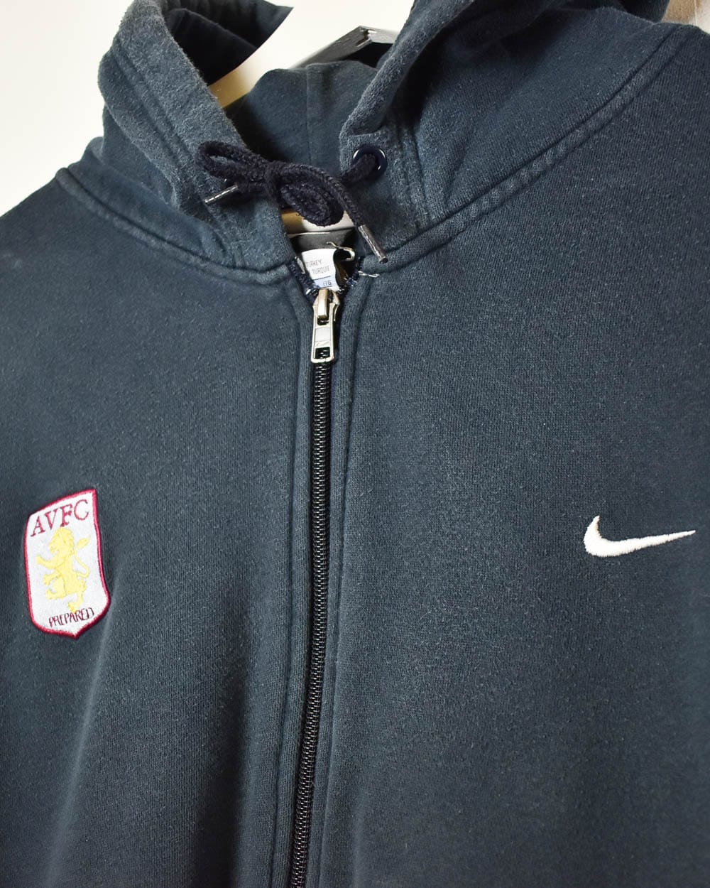 Navy Nike Aston Villa FC Zip-Through Hoodie - XX-Large