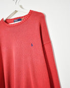 Red Ralph Lauren Knitted Sweatshirt - X-Large