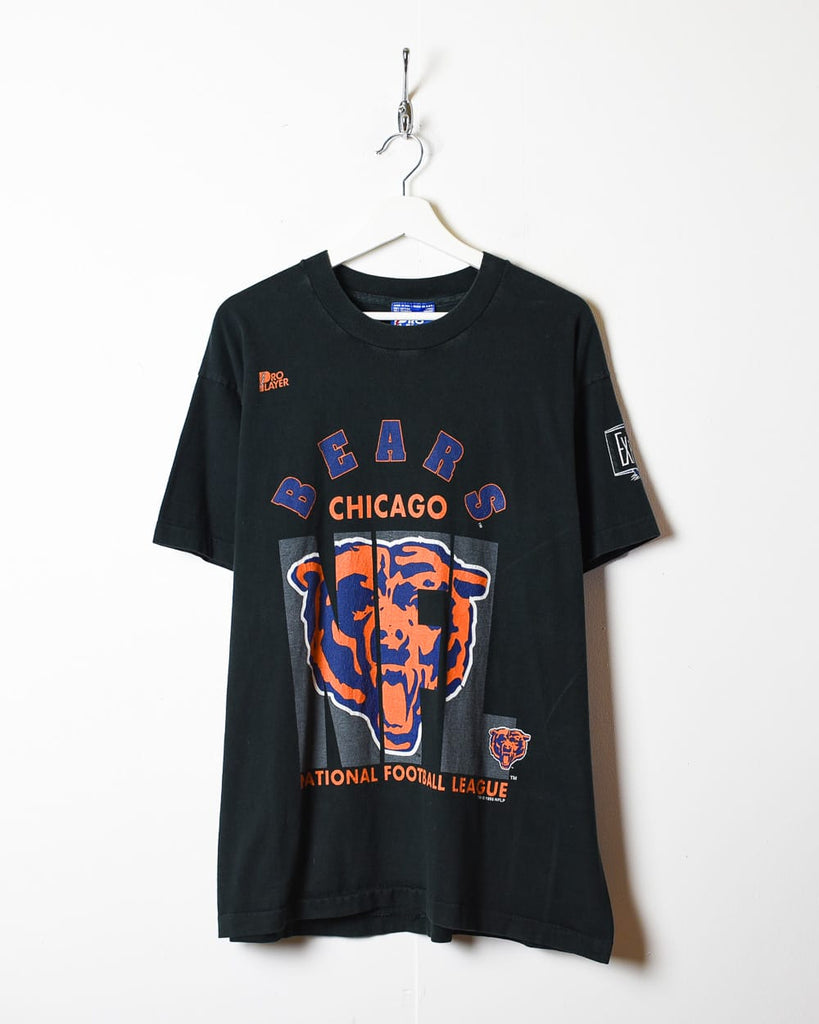 Vintage 90s Black Pro Layer NFL Chicago Bears Single Stitch T