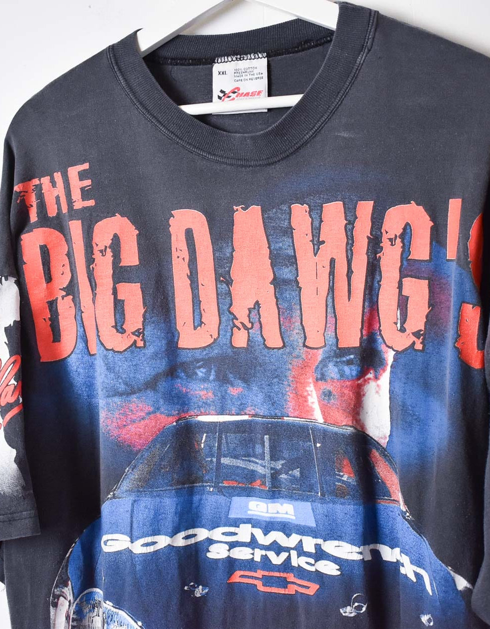 Black Chase Authentics Nascar Dale Earnhardt The Big Dawg's Back Stay On The Porch T-Shirt - XX-Large