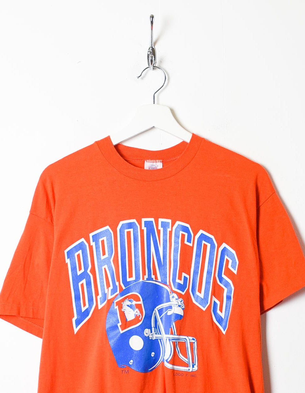 Orange Logo 7 Denver Broncos Graphic T-Shirt - Medium