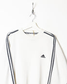 White Adidas Sweatshirt - Small