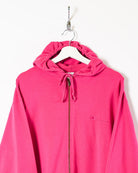 Pink Champion Women's Zip-Through Hoodie - Large