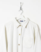 White Fila Fleece Over-Shirt - X-Large