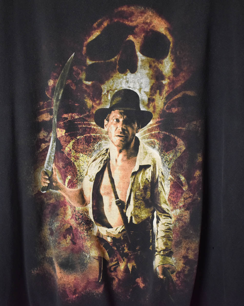 Black Indiana Jones Graphic T-Shirt - X-Large
