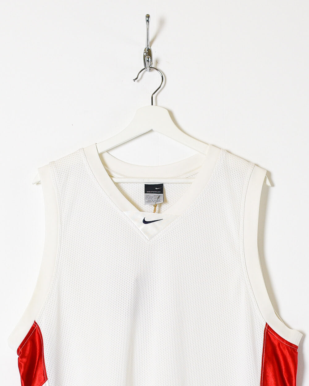 White Nike Authentic Basketball Apparel Vest - X-Large