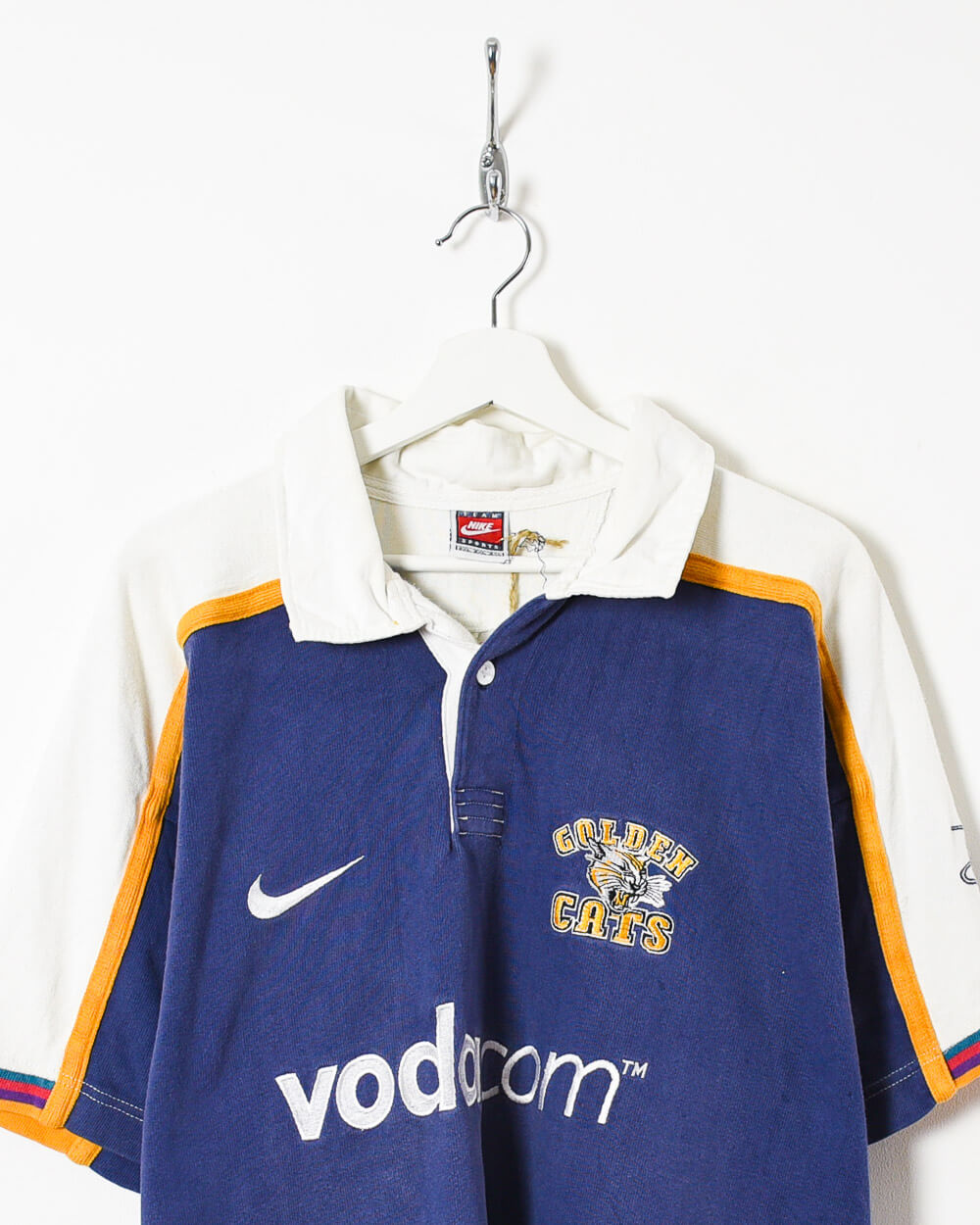 Blue Nike Golden Cats Short Sleeved Rugby Shirt - XX-Large