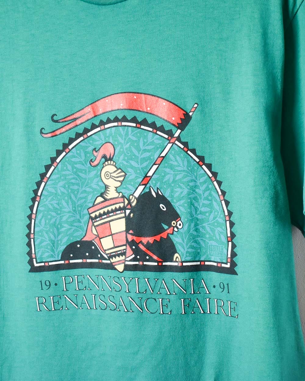 Green Pennsylvania Renaissance Faire Single Stitch T-Shirt - Medium