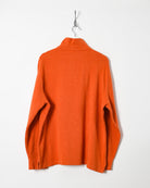 Orange Ralph Lauren 1/4 Zip Sweatshirt - Large