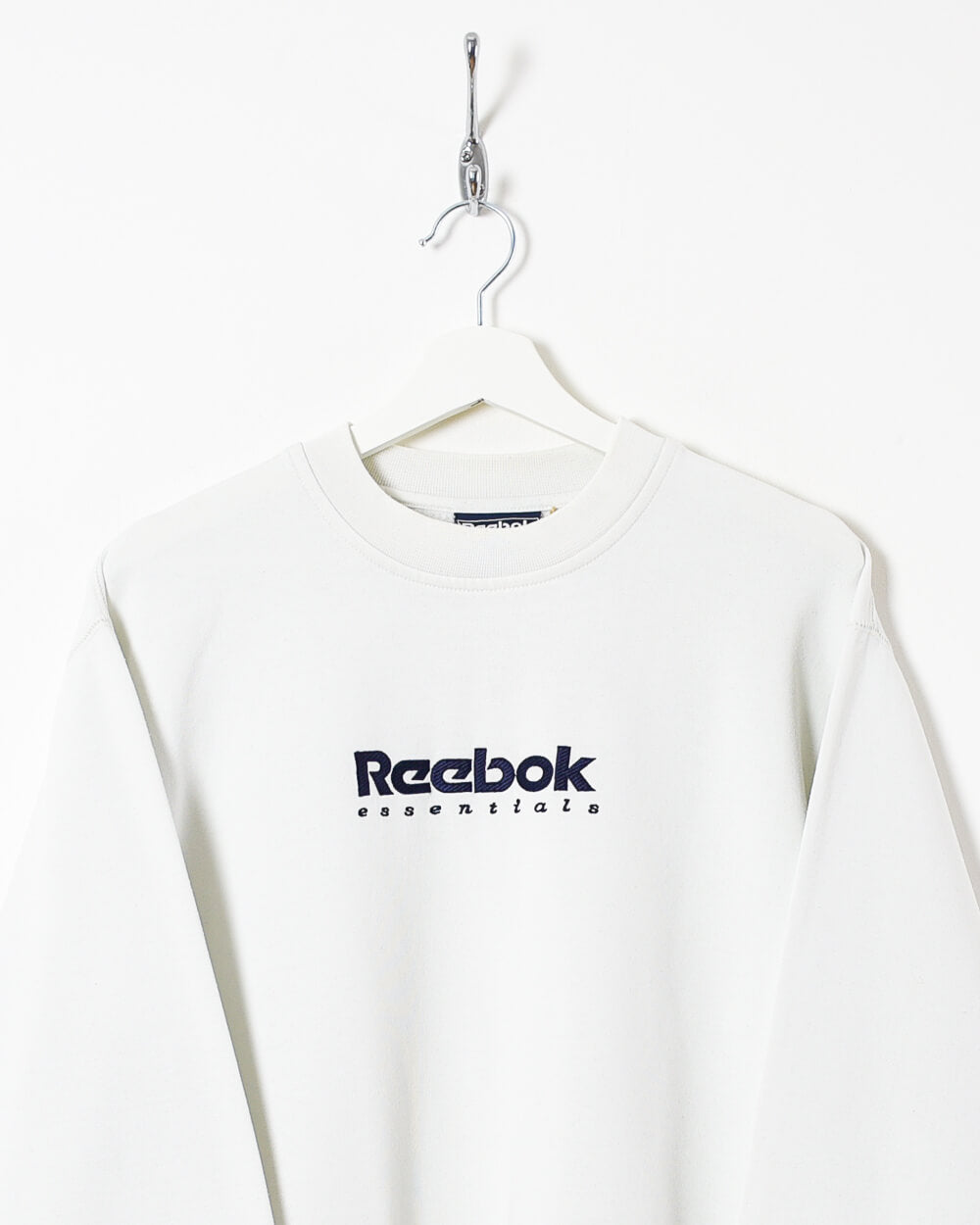White Reebok Essentials Women's Sweatshirt - Medium 