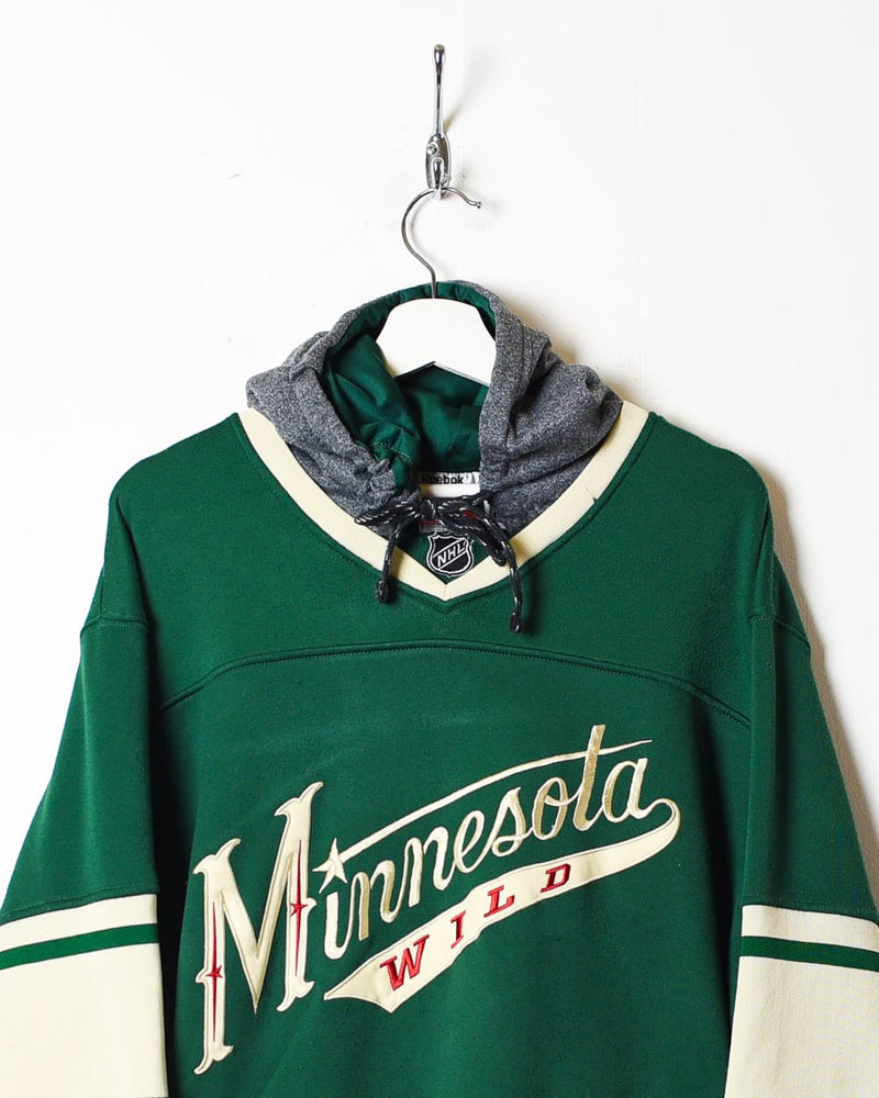 Reebok, Shirts & Tops, Reebok Embroidered Minnesota Wild Nhl Hooded  Sweatshirt Kids Size Small Hockey