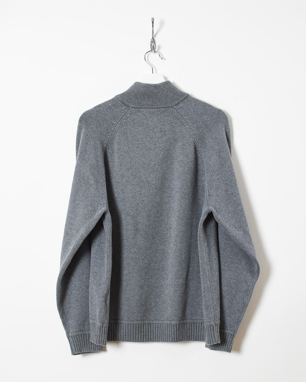 Grey Tommy Hilfiger 1/4 Zip Knitted Sweatshirt - Large