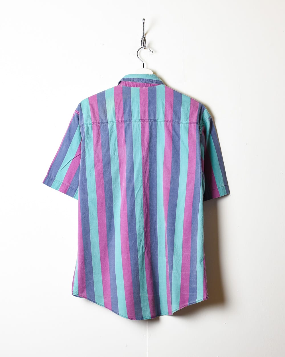 Multicolour Striped Short Sleeved Shirt - Medium