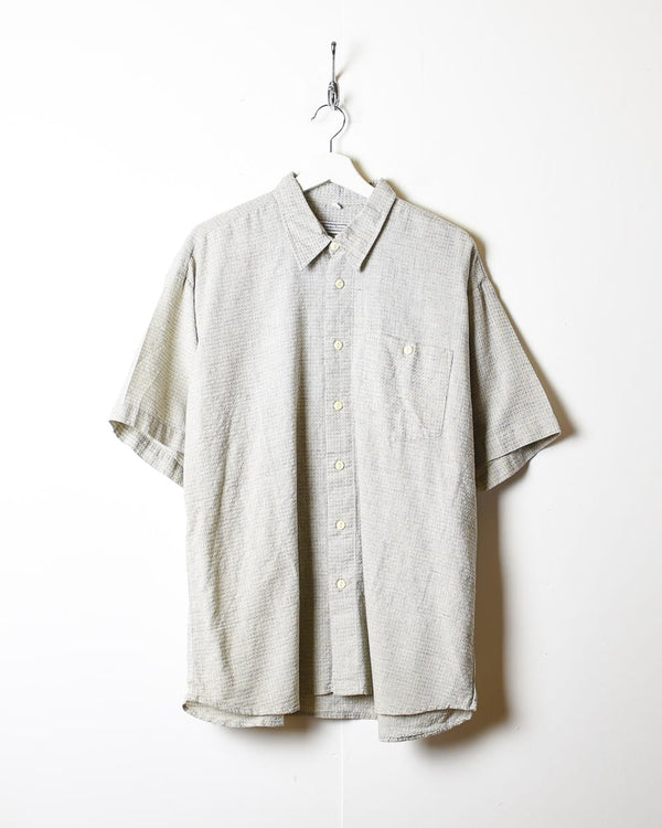 Stone Textured Short Sleeved Shirt - X-Large
