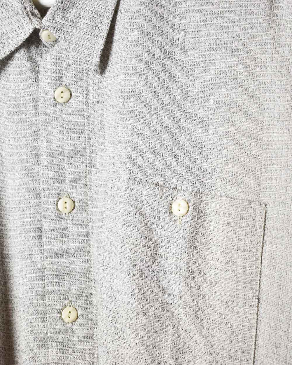 Stone Textured Short Sleeved Shirt - X-Large