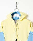 Yellow Adidas 1/4 Zip Hooded Tracksuit Top - Large