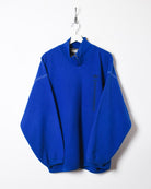 Blue Adidas 1/4 Zip Pullover Fleece - Large