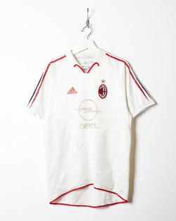 White Adidas 2004/05 AC Milan Away Shirt - Medium