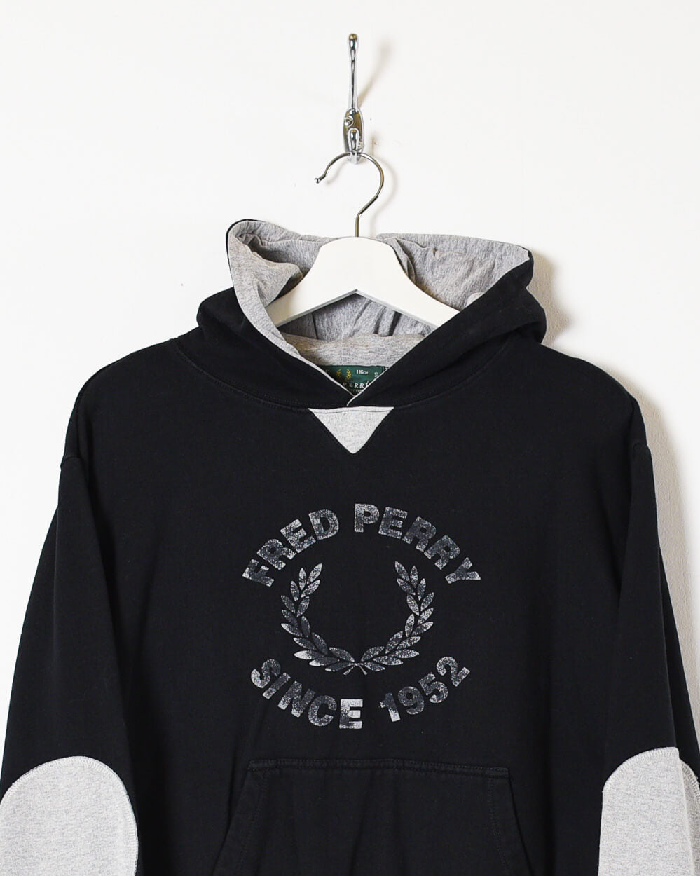Black Fred Perry Since 1952 Hoodie - Small
