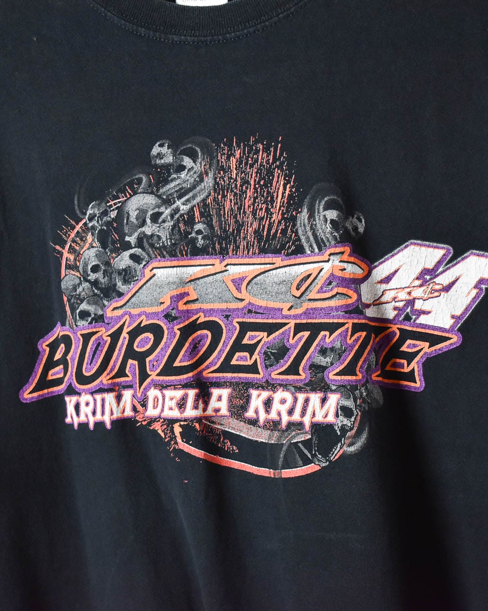 Black Nascar KC Burdette 44 T-Shirt - XX-Large