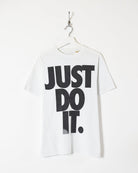 White Nike Just Do it T-Shirt - Medium