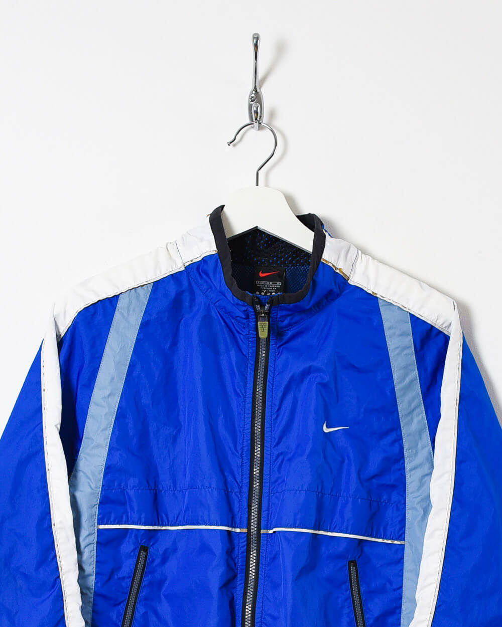 Blue Nike Women's Windbreaker Jacket - Large 