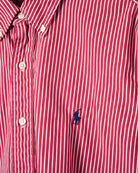 Red Polo Ralph Lauren Striped Shirt - Large