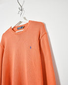 Orange Ralph Lauren Knitted Sweatshirt - Medium