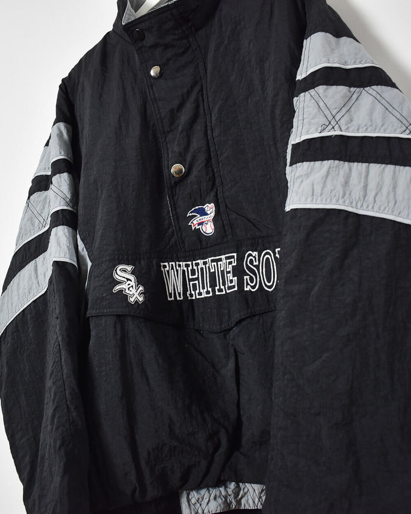 Vintage 00s Nylon Colour-Block Black Starter White Sox Winter Coat