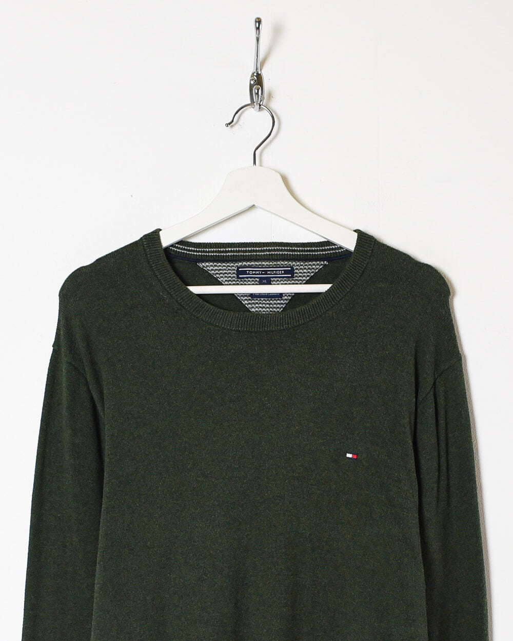 Khaki Tommy Hilfiger Knitted Sweatshirt - Large