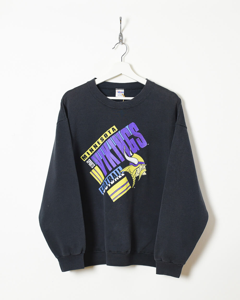 Black Trench Minnesota Vikings Sports Football Sweatshirt - Medium