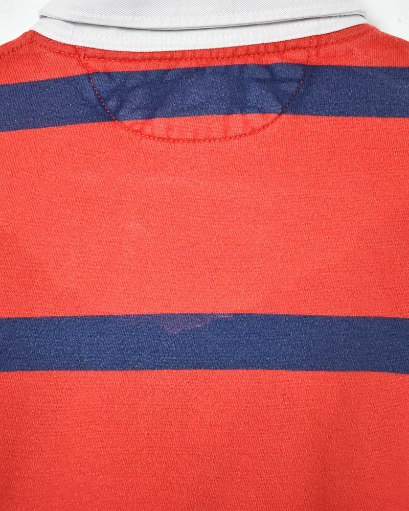 Red Polo Ralph Lauren Striped Rugby Shirt - XX-Large