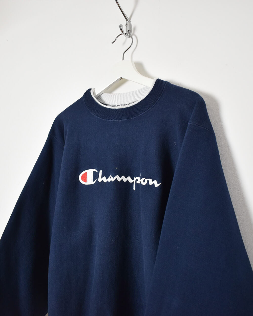 Navy Champion Reverse Weave Sweatshirt - Large