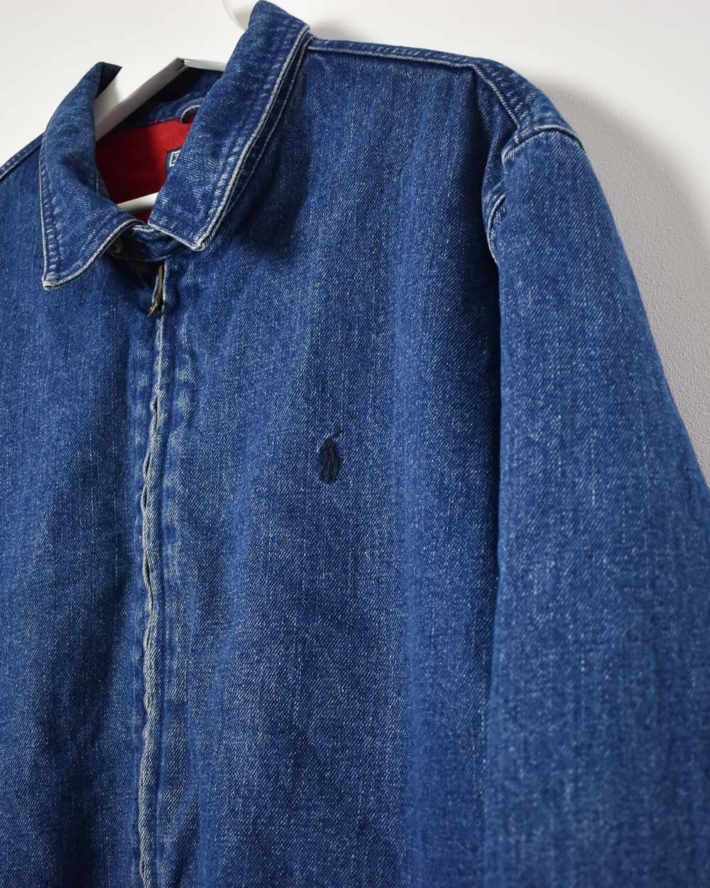 Blue Ralph Lauren Fleece Lined Harrington Jacket - Large