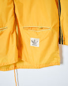 Yellow Adidas Hooded Windbreaker Jacket - Small