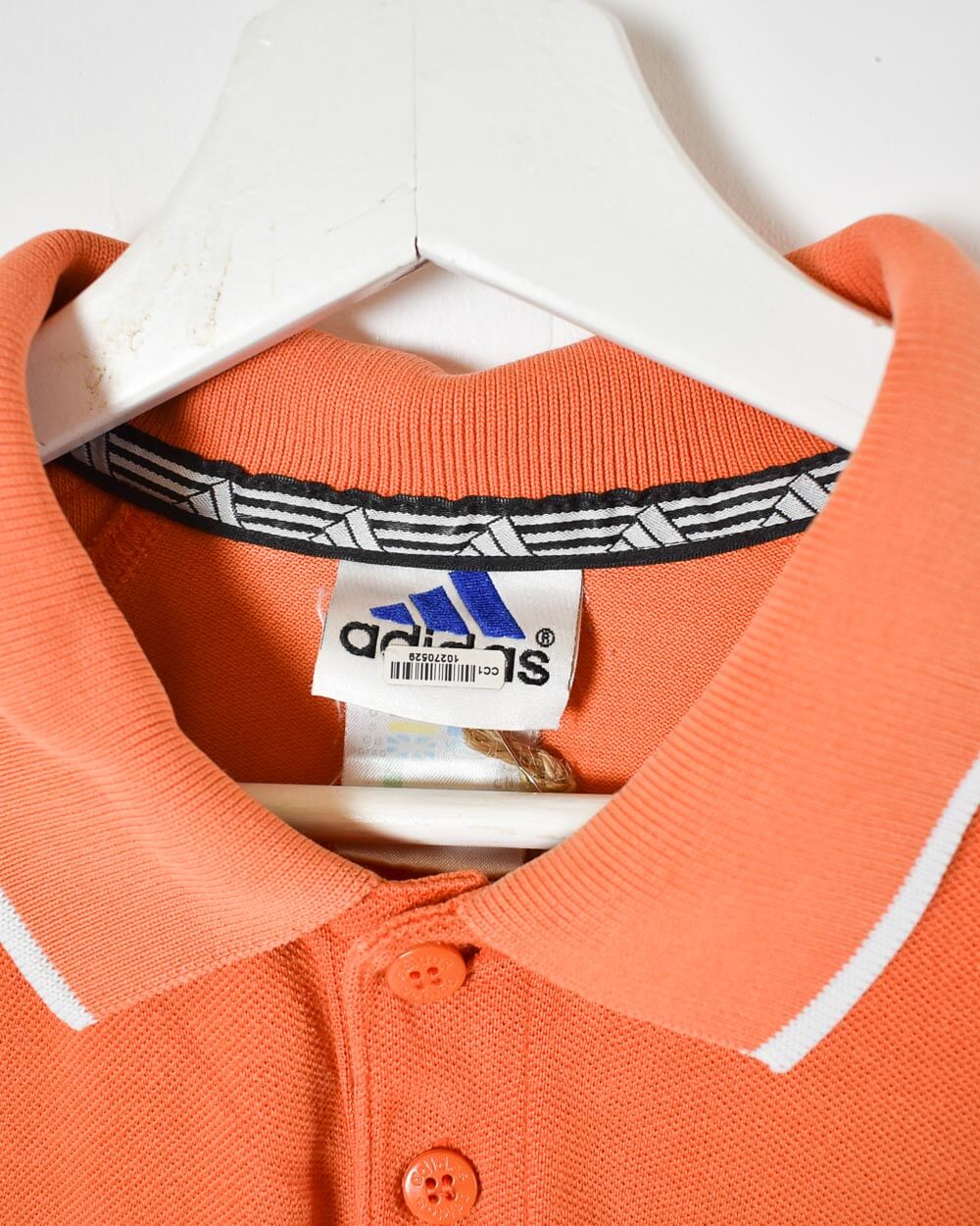 Orange Adidas Polo Shirt - Large