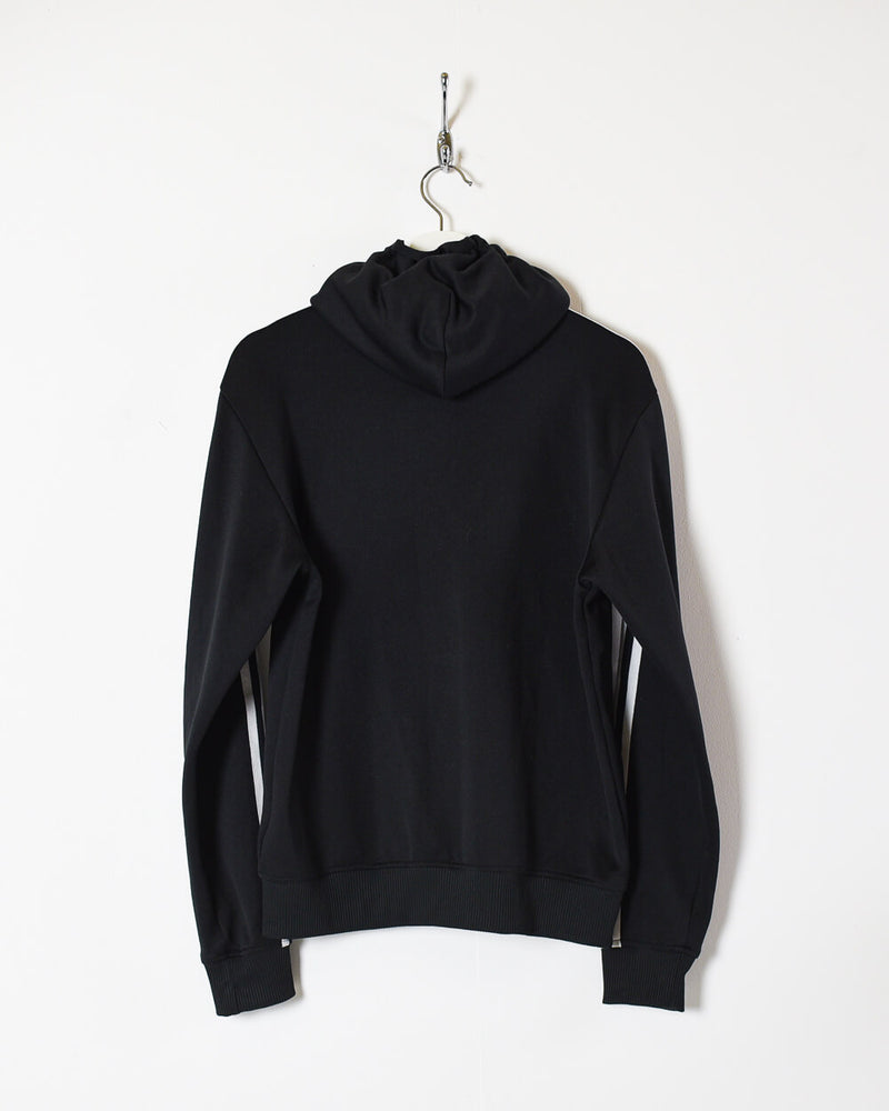 Black Adidas Hooded Tracksuit Top - Small