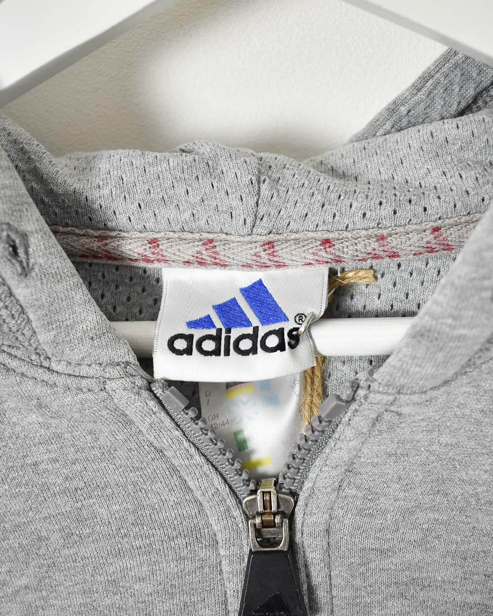Stone Adidas Zip-Through Hoodie - Large