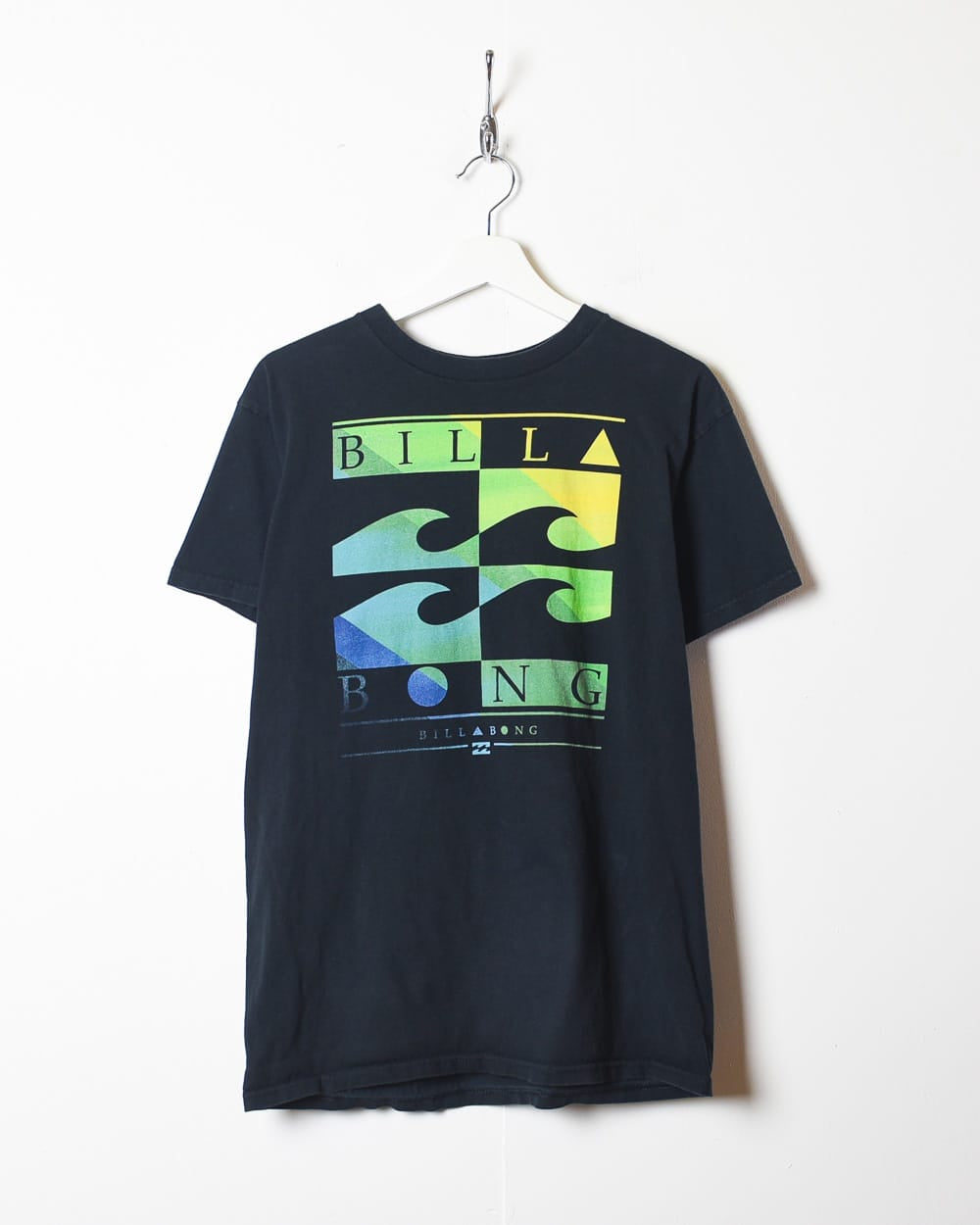 10s+ Black Billabong Graphic T-Shirt - Small Cotton– Vintage