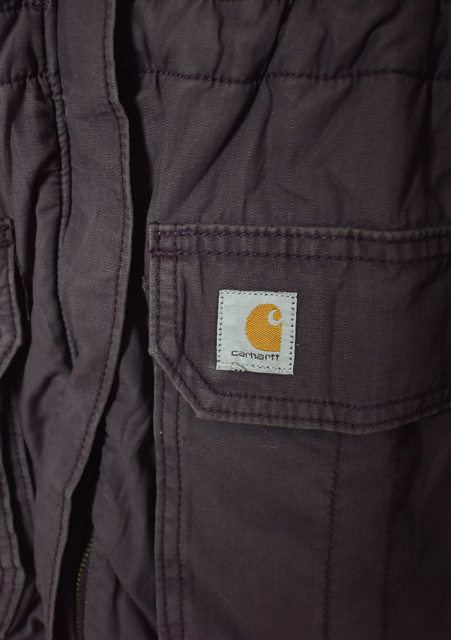 Purple Carhartt Workwear Hooded Jacket - Medium Women's