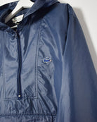 Navy Chemise Lacoste Izod 1/2 Zip Hooded Lightweight Jacket - Large