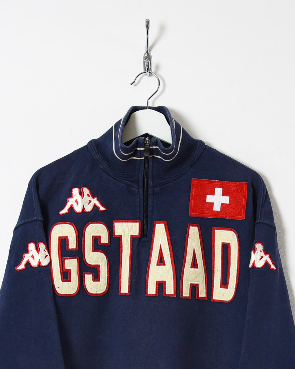 Navy Kappa Gstaad Swiss 1/4 Zip Sweatshirt - X-Large