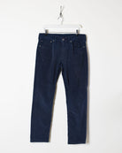 Navy Levi's Suede Jeans - W32 L30