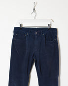 Navy Levi's Suede Jeans - W32 L30