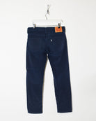 Navy Levi's Suede Jeans - W32 L30