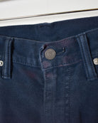 Navy Levi's Suede Jeans - W32 L30